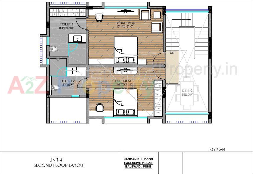 Nandan Amaira Unit4 Second Floor of real estate project Nandan Amaira located at Pune-m-corp, Pune, Maharashtra