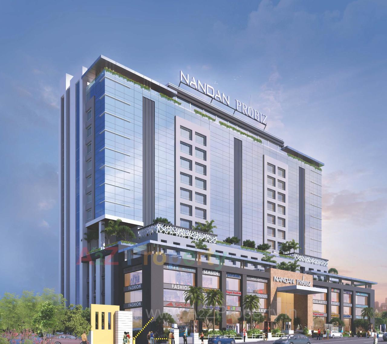 3D Elevation of real estate project Nandan Probiz located at Pune-m-corp, Pune, Maharashtra