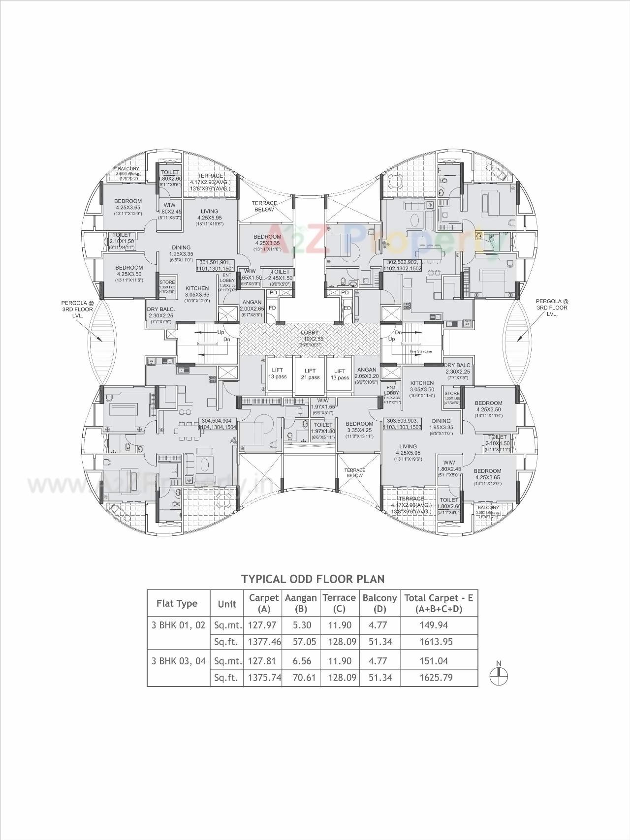 Layout of real estate project Nandan Prospera Gold located at Baner, Pune, Maharashtra
