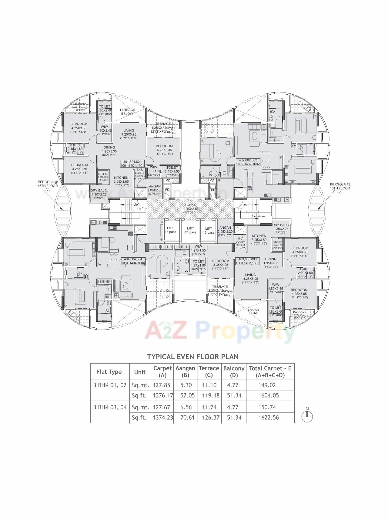 Layout of real estate project Nandan Prospera Gold located at Baner, Pune, Maharashtra