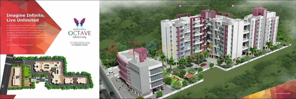 3D Elevation of real estate project Narayan Octave located at Nanekarwadi-ct, Pune, Maharashtra