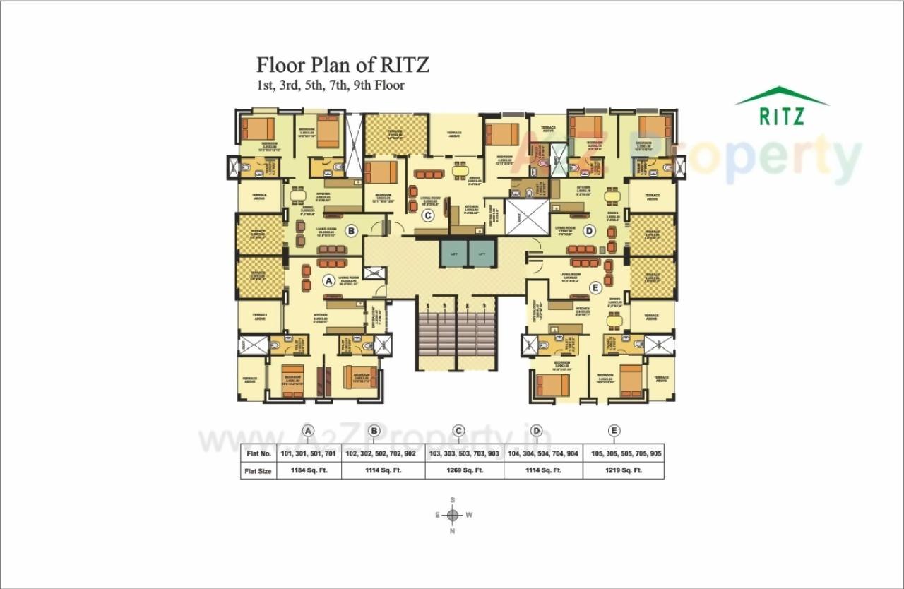 Layout of real estate project Navalakha Ritz located at Kharadi, Pune, Maharashtra