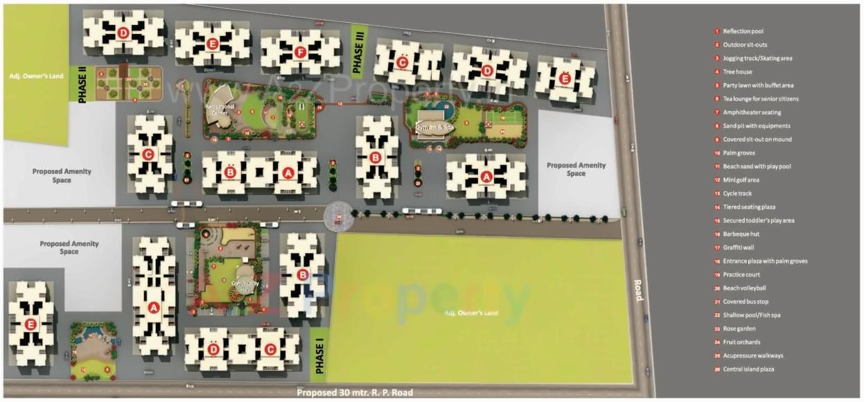 Layout of real estate project Neo City located at Wagholi, Pune, Maharashtra