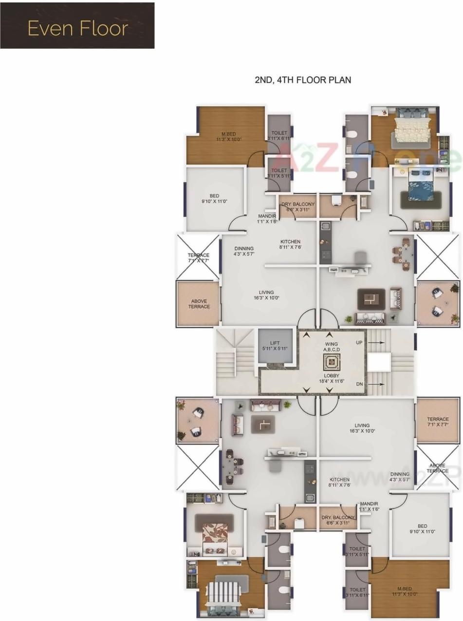 Layout of real estate project Nirman Milestone located at Kivale, Pune, Maharashtra