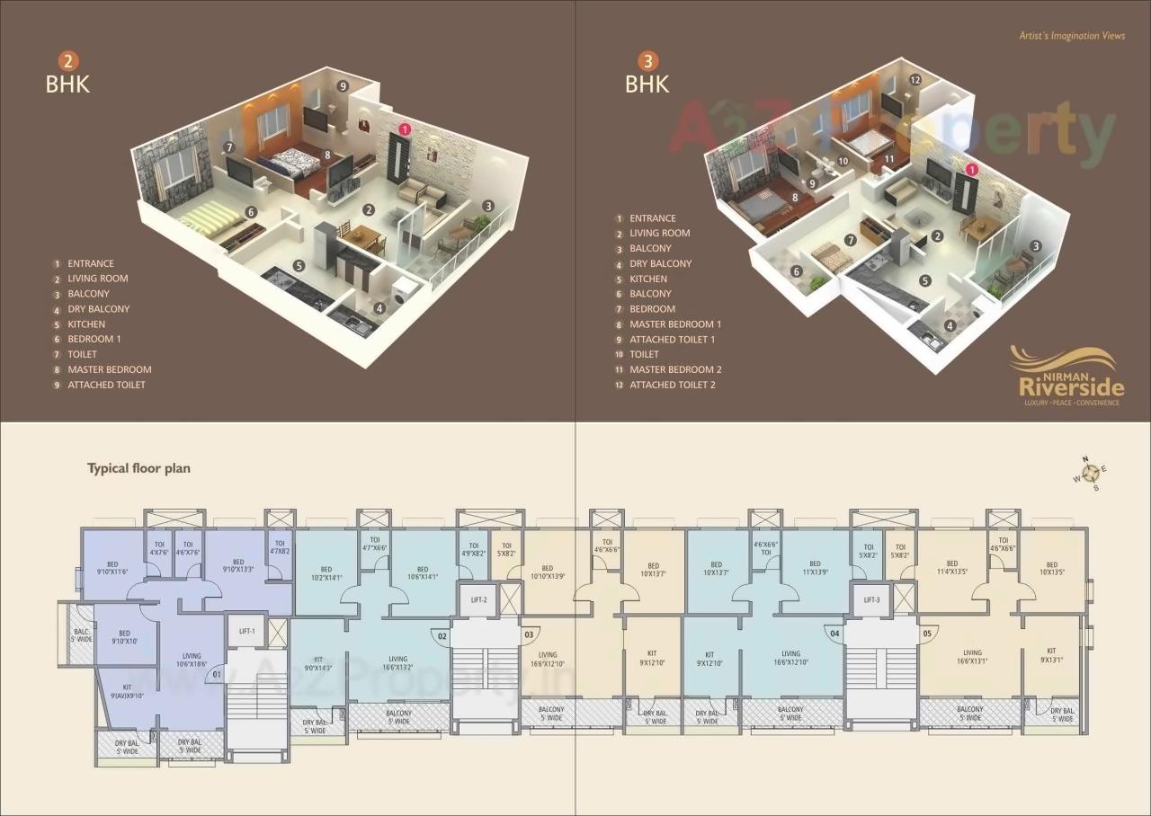 Layout of real estate project Nirman Riverside located at Karve-nagar, Pune, Maharashtra