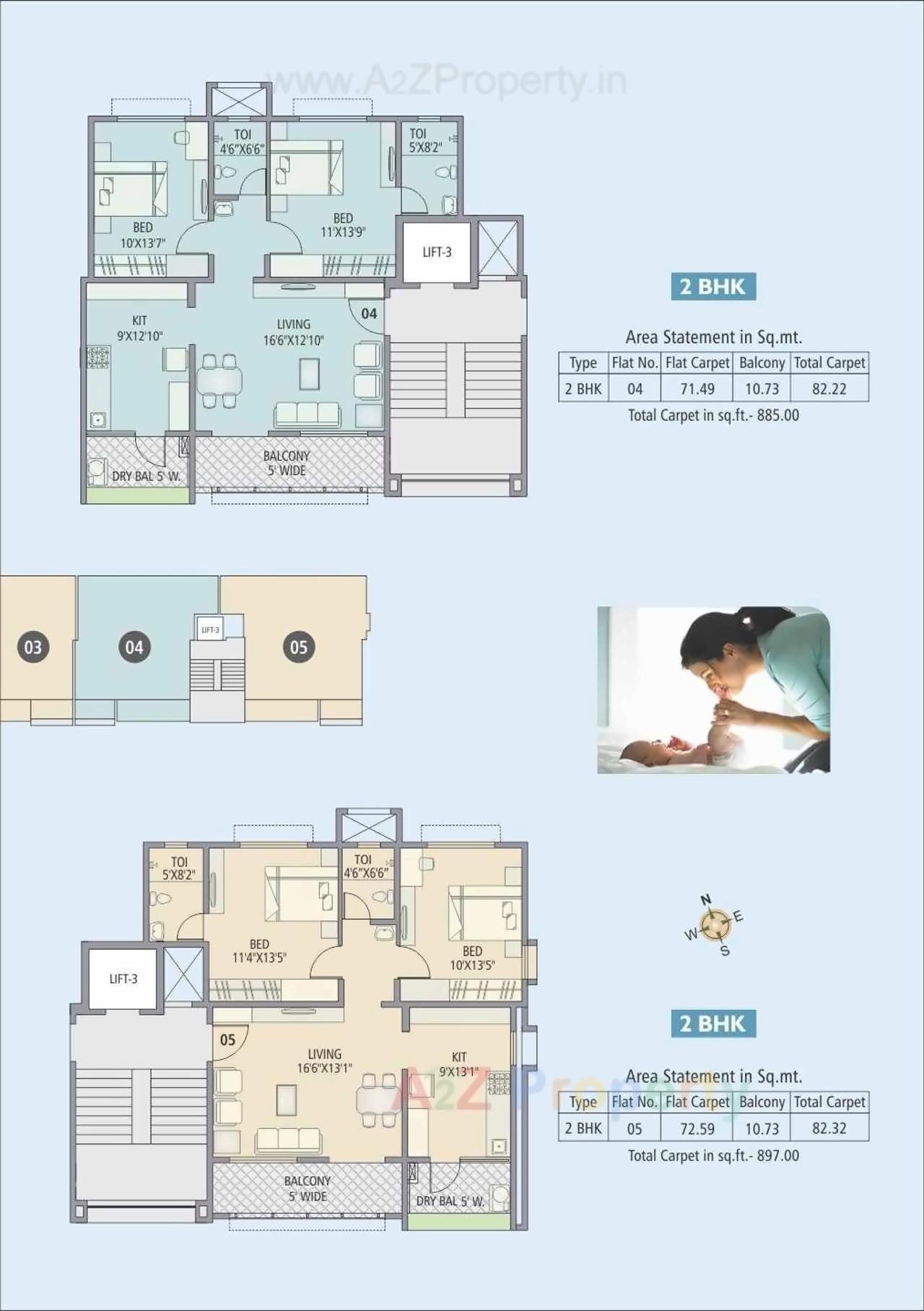 Layout of real estate project Nirman Riverside located at Karve-nagar, Pune, Maharashtra