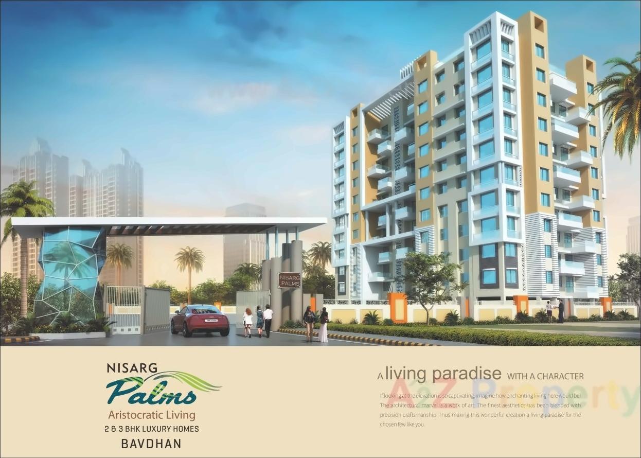 3D Elevation of real estate project Nisarg Palms located at Bavadhan-bk, Pune, Maharashtra