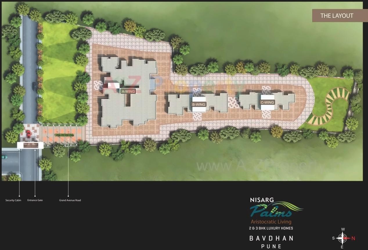 Layout of real estate project Nisarg Palms located at Bavadhan-bk, Pune, Maharashtra