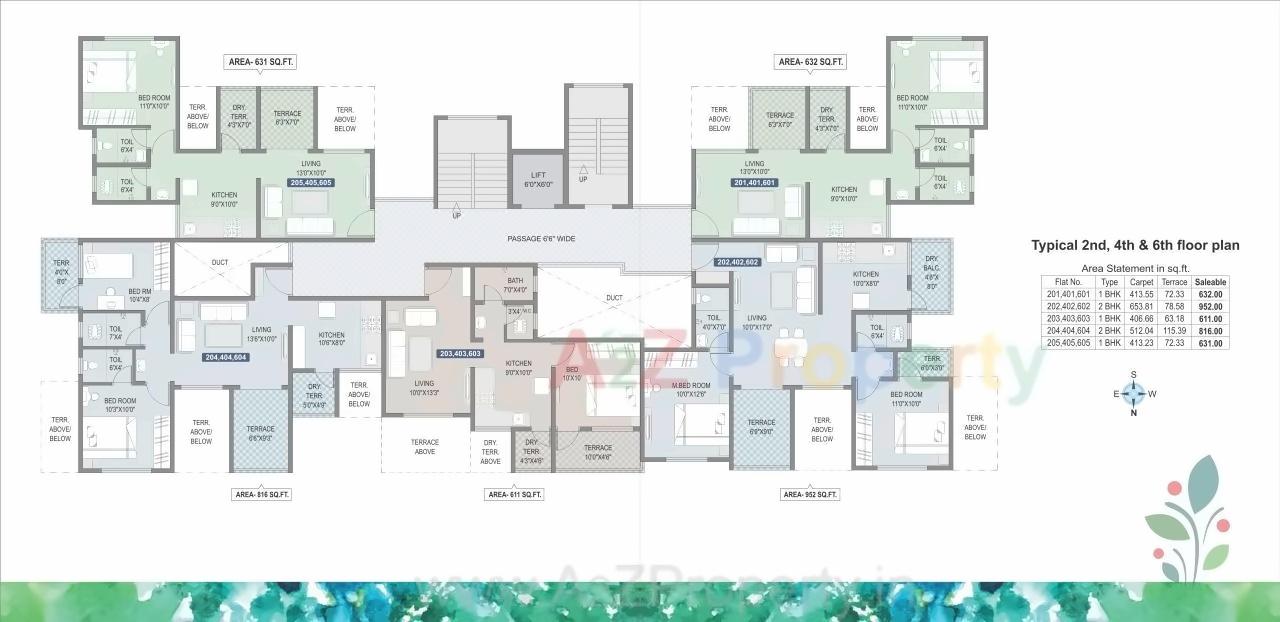 Layout of real estate project Nisarg Serene located at Wakad, Pune, Maharashtra