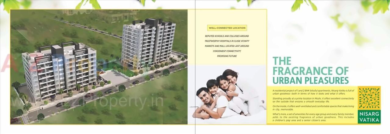 3D Elevation of real estate project Nisarg Vatika located at Pimpri-chinchawad-m-corp, Pune, Maharashtra