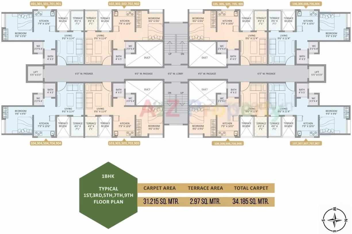Layout of real estate project Nobles Heights  A1 located at Pune-m-corp, Pune, Maharashtra