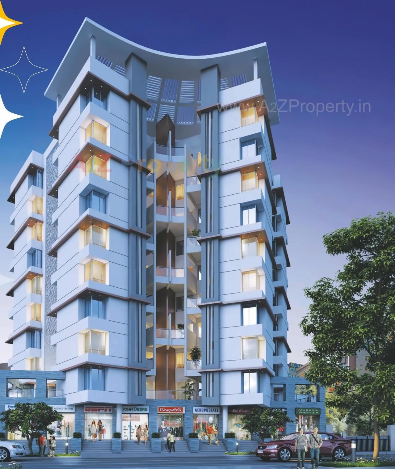 3D Elevation of real estate project Nobles Jewel located at Pune-m-corp, Pune, Maharashtra