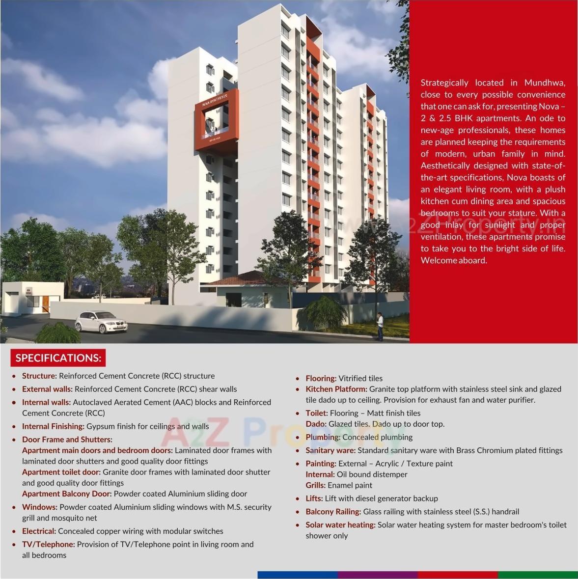 3D Elevation of real estate project Nova located at Mundhawa, Pune, Maharashtra
