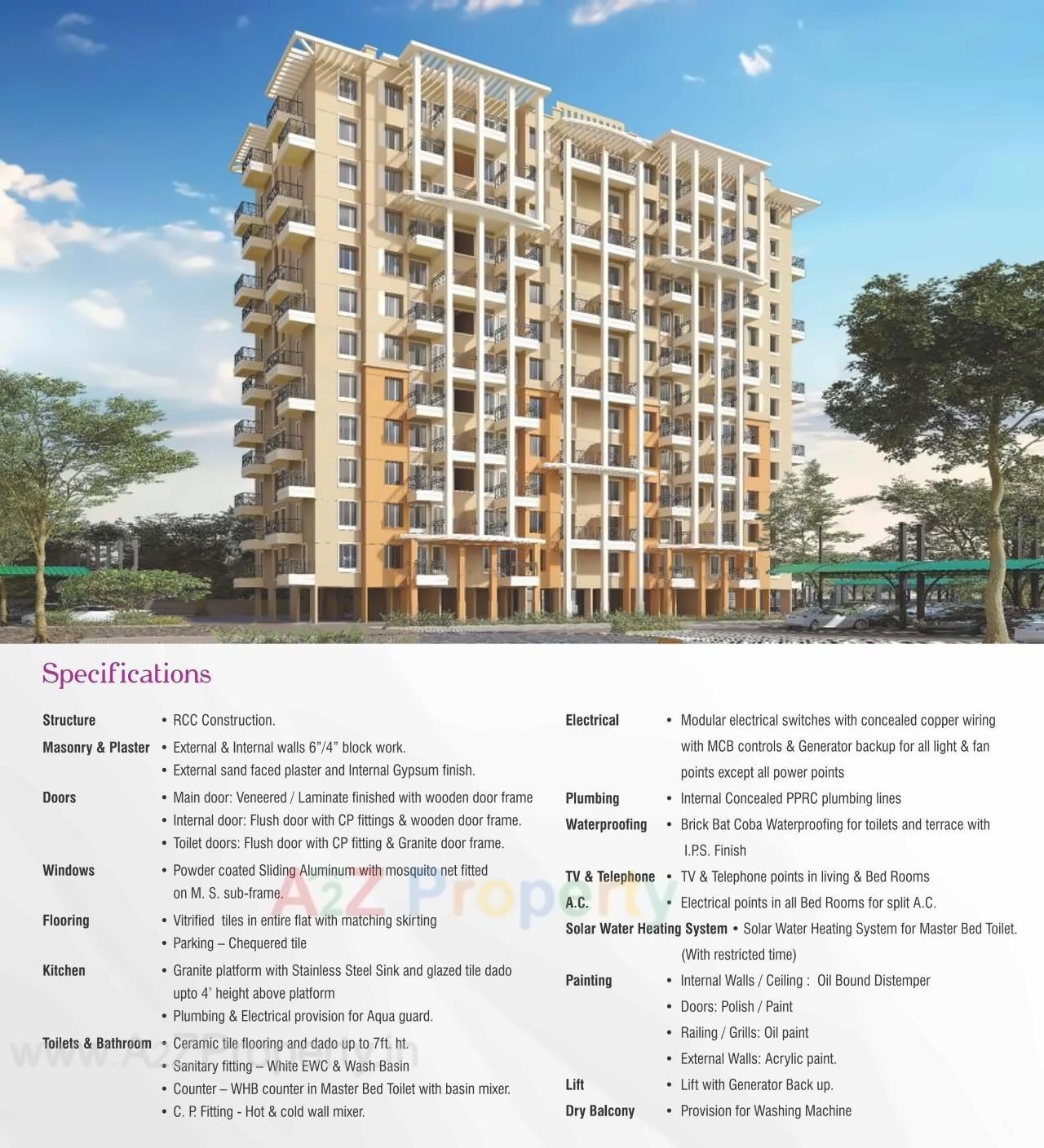 3D Elevation of real estate project Nyati Elan West located at Wagholi, Pune, Maharashtra