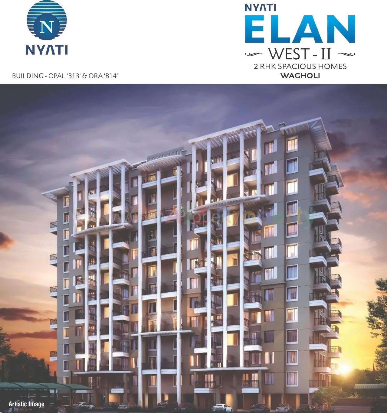 3D Elevation of real estate project Nyati Elan West located at Wagholi, Pune, Maharashtra