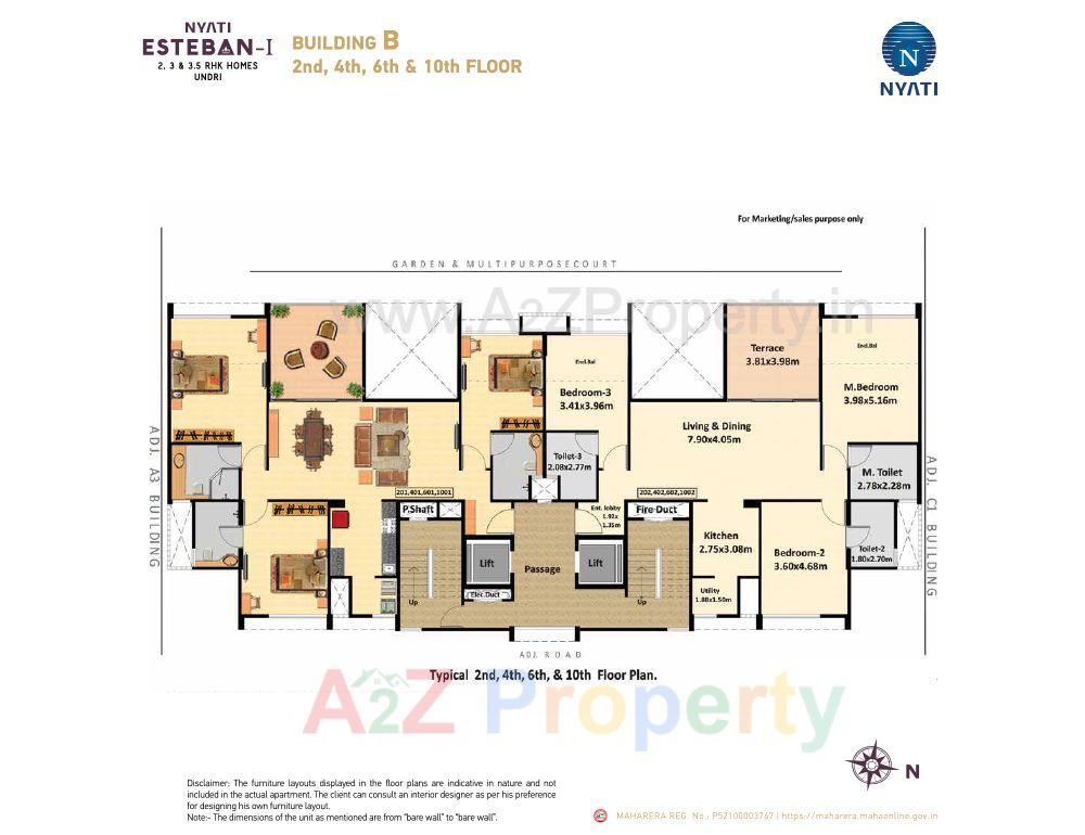 Building B 2nd, 4th, 6th & 10th Floor  of real estate project Nyati Esteban located at Undri, Pune, Maharashtra