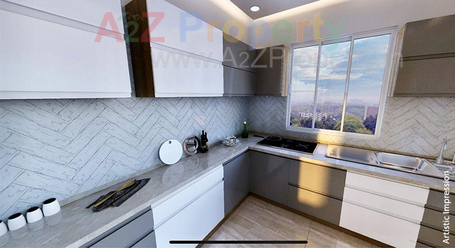 Kitchen (1) of real estate project Nyati Evolve located at Pune-m-corp, Pune, Maharashtra
