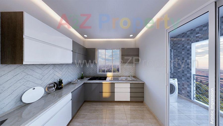 Kitchen_2 of real estate project Nyati Evolve located at Pune-m-corp, Pune, Maharashtra