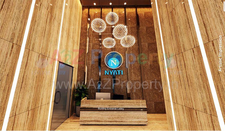 Lobbyarea of real estate project Nyati Evolve located at Pune-m-corp, Pune, Maharashtra