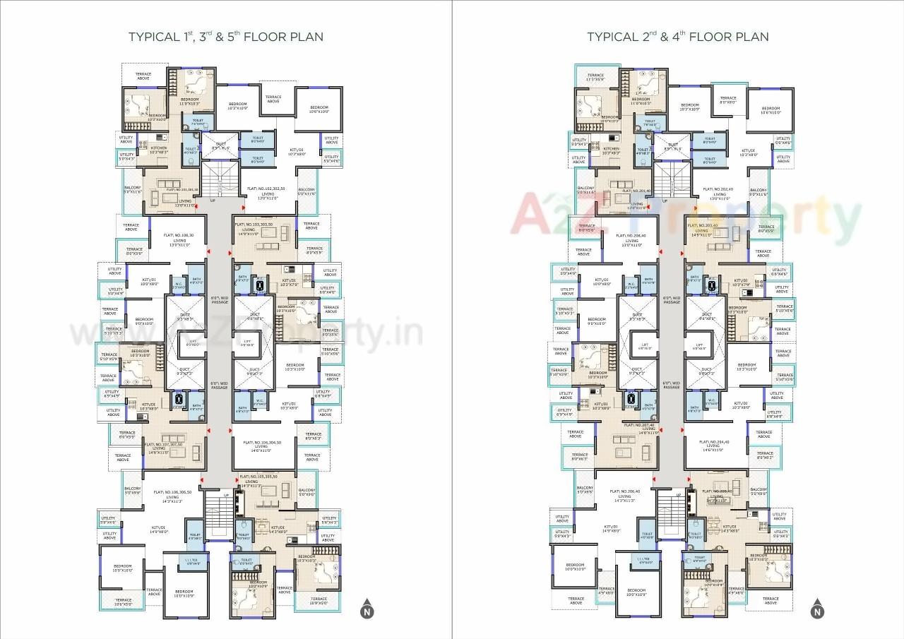 Layout of real estate project Oak View located at Thergaon, Pune, Maharashtra