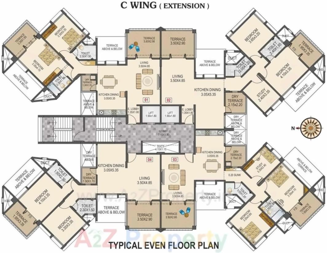 Layout of real estate project Oakwood Hills located at Baner, Pune, Maharashtra