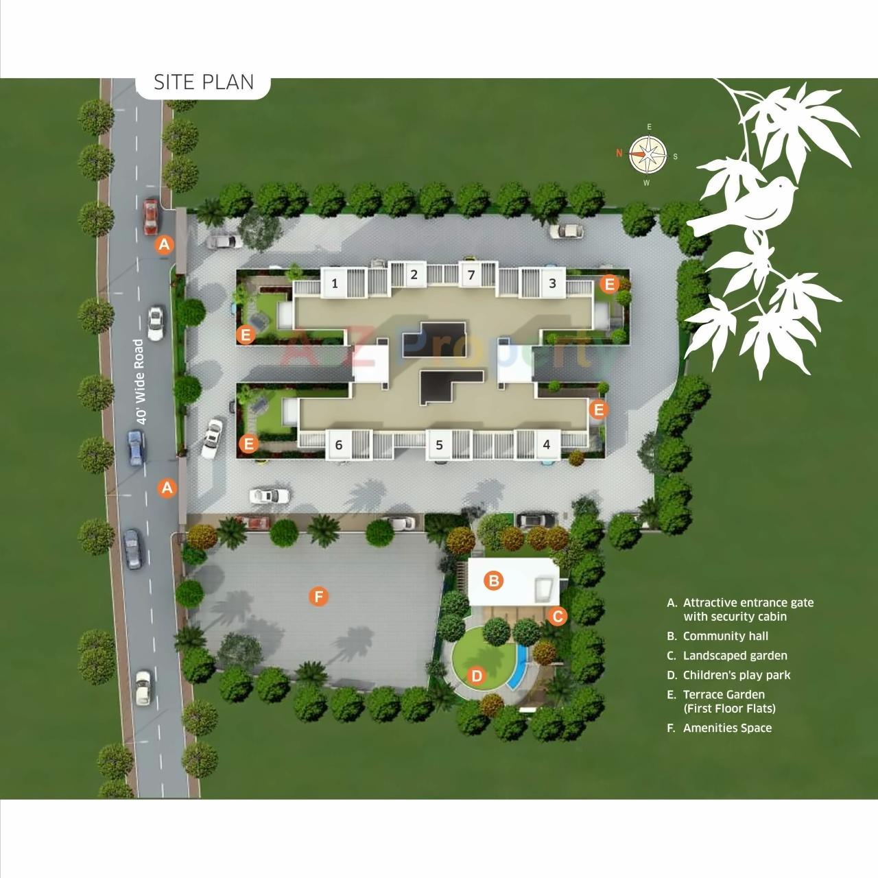 Layout of real estate project Om Praangan located at Ambegaon-bk, Pune, Maharashtra