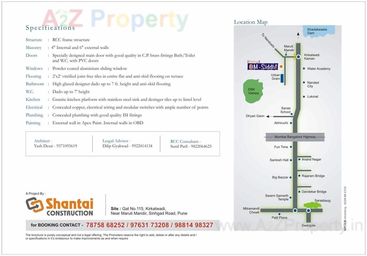 of real estate project Om Siddhi located at Kirkatwadi, Pune, Maharashtra