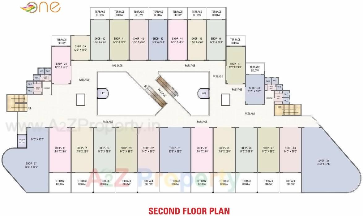 Layout of real estate project One Mall located at Pimpri-chinchawad-m-corp, Pune, Maharashtra