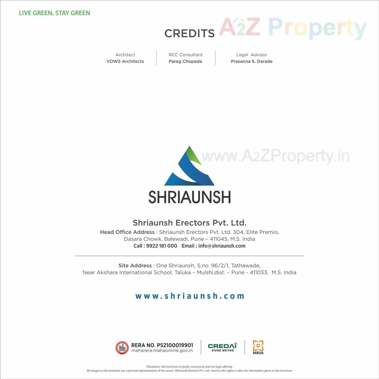  of real estate project One Shriaunsh located at Tathwade, Pune, Maharashtra