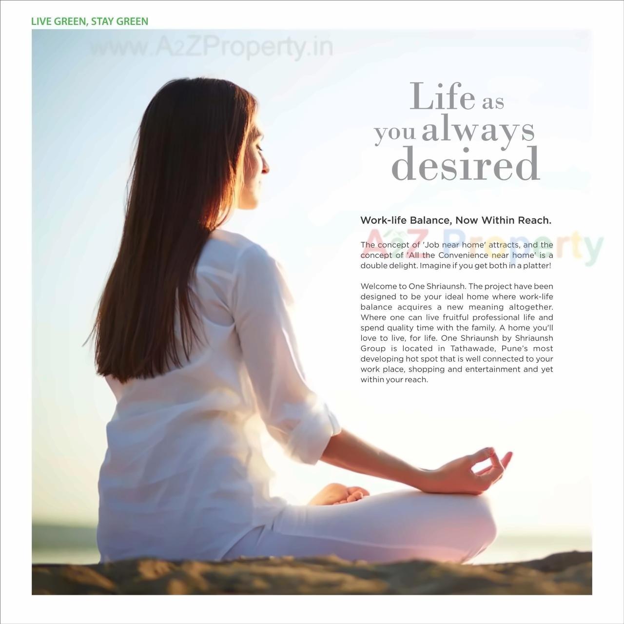  of real estate project One Shriaunsh located at Tathwade, Pune, Maharashtra