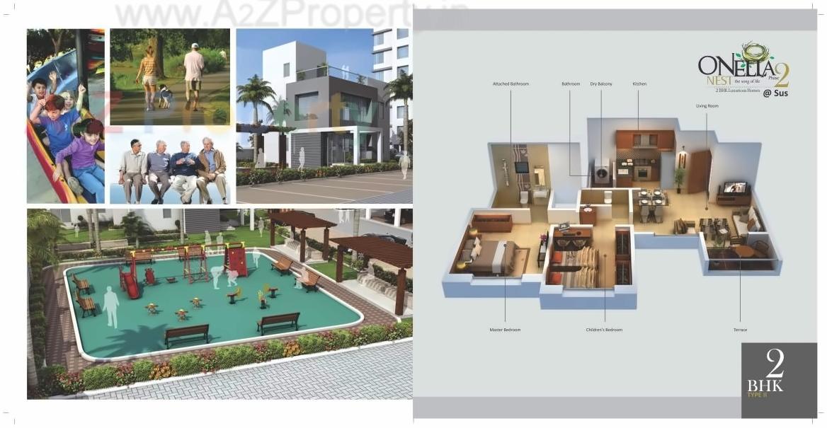 3D Elevation of real estate project Onella located at Sus, Pune, Maharashtra