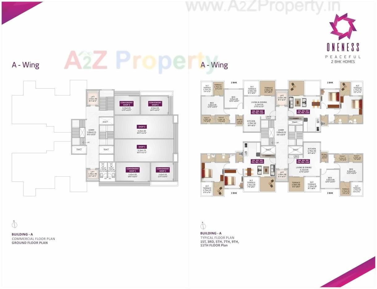 Layout of real estate project Oneness located at Wakad, Pune, Maharashtra