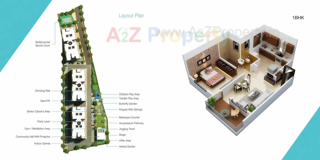 Layout of real estate project Optima Heights located at Kesnand, Pune, Maharashtra