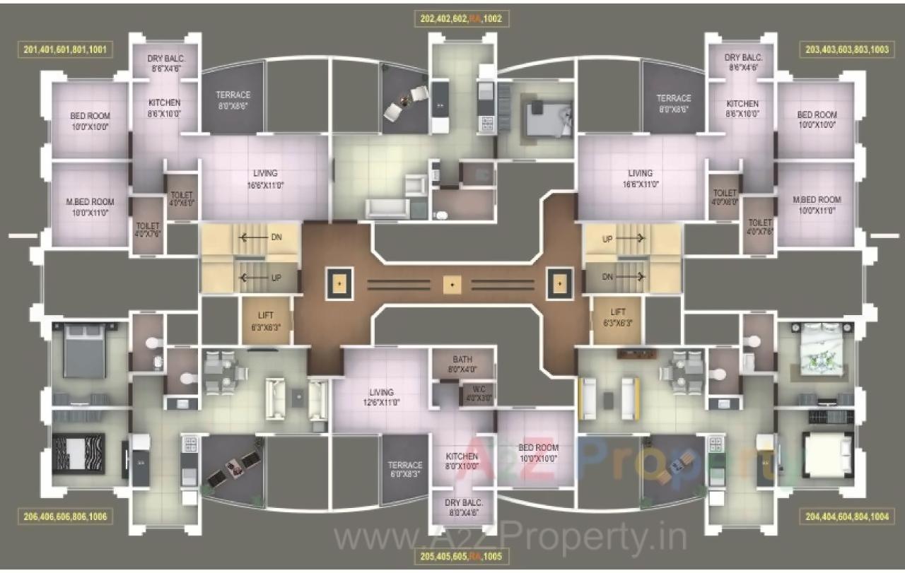 Layout of real estate project Orient Palace located at Kondhwa-bk, Pune, Maharashtra
