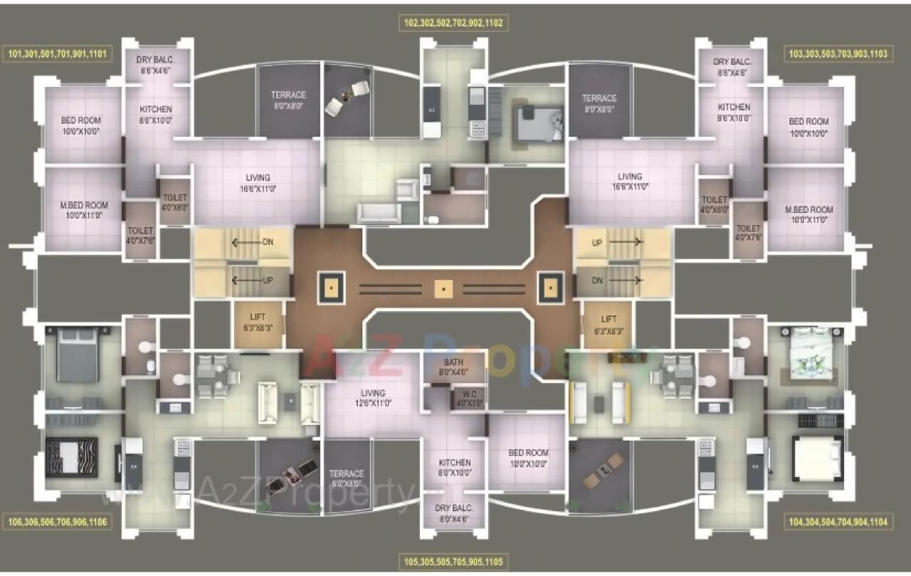 Layout of real estate project Orient Palace located at Kondhwa-bk, Pune, Maharashtra