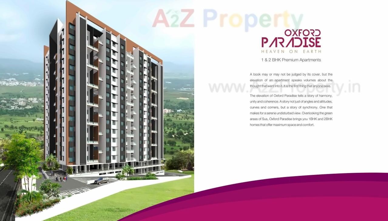 3D Elevation of real estate project Oxford Paradise located at Sus, Pune, Maharashtra