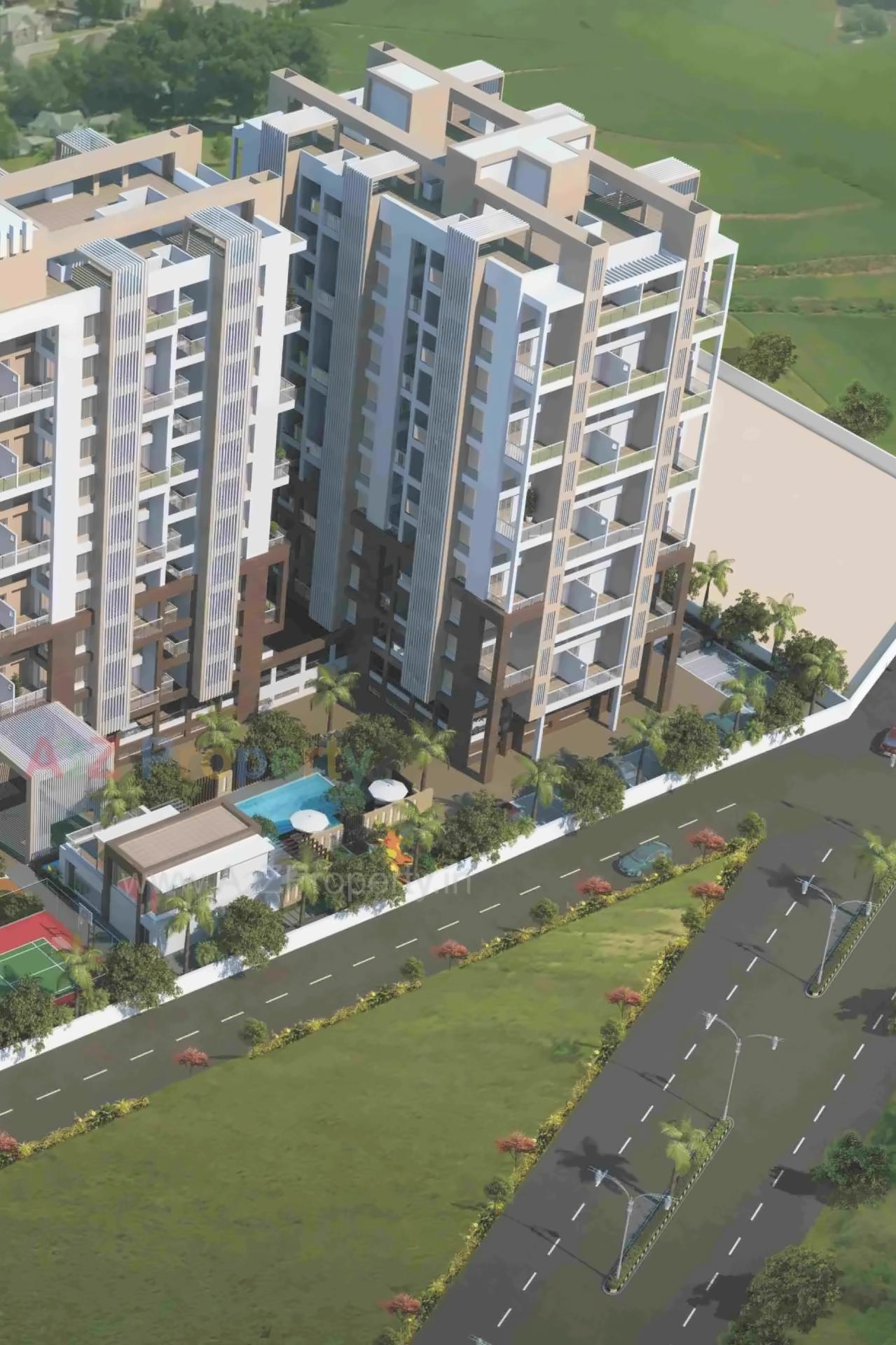 3D Elevation of real estate project Oxy Evolve located at Wagholi, Pune, Maharashtra