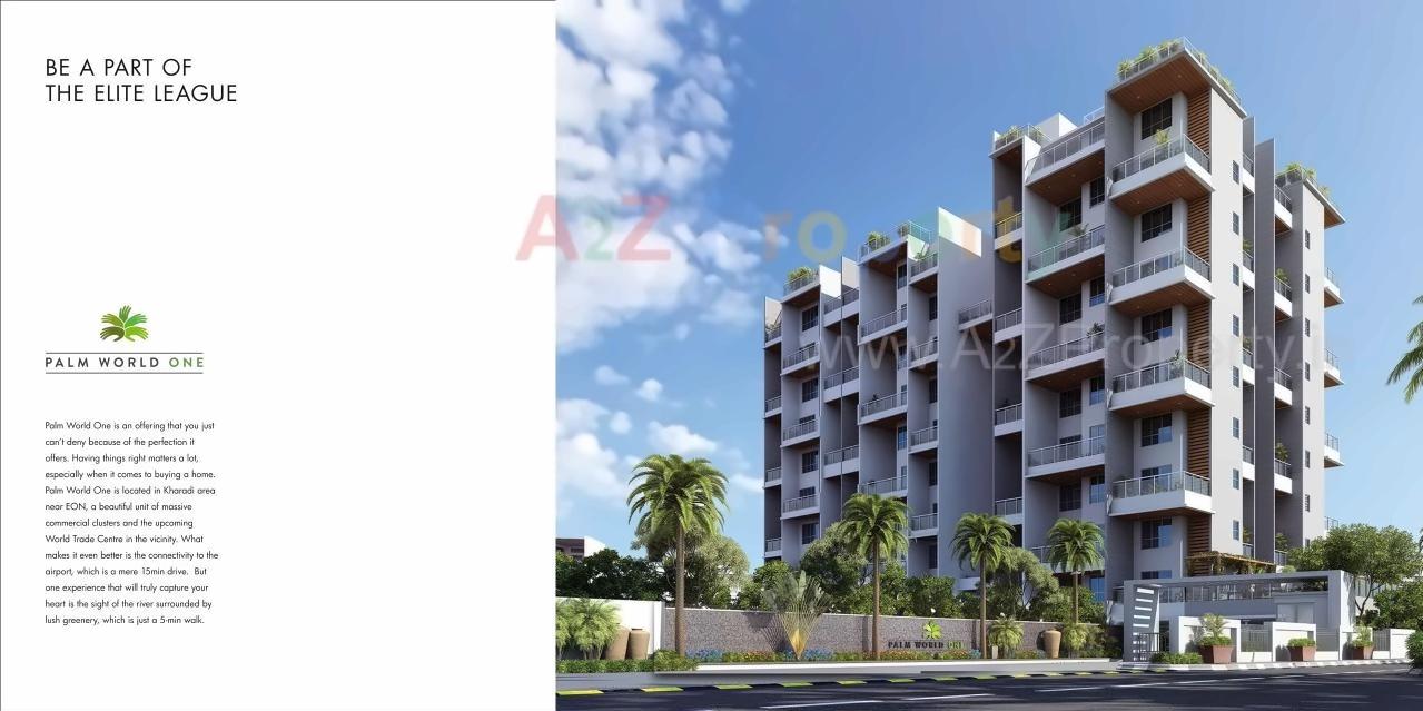 3D Elevation of real estate project Palm World One located at Kharadi, Pune, Maharashtra