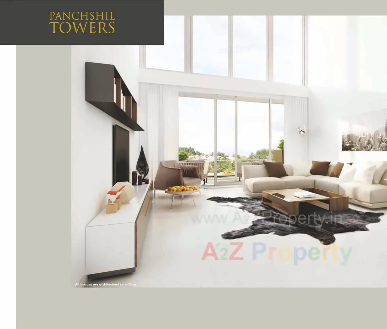 3D Elevation of real estate project Panchshil Towers located at Wagholi, Pune, Maharashtra