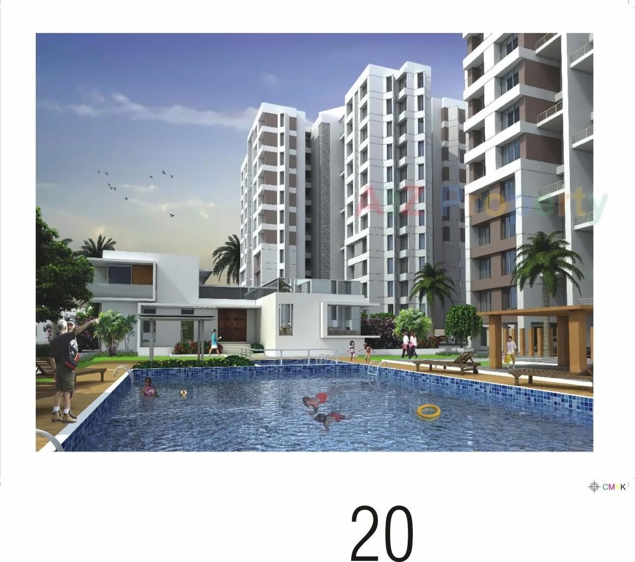 3D Elevation of real estate project Pankaj Aasmaan located at Lahagaon, Pune, Maharashtra