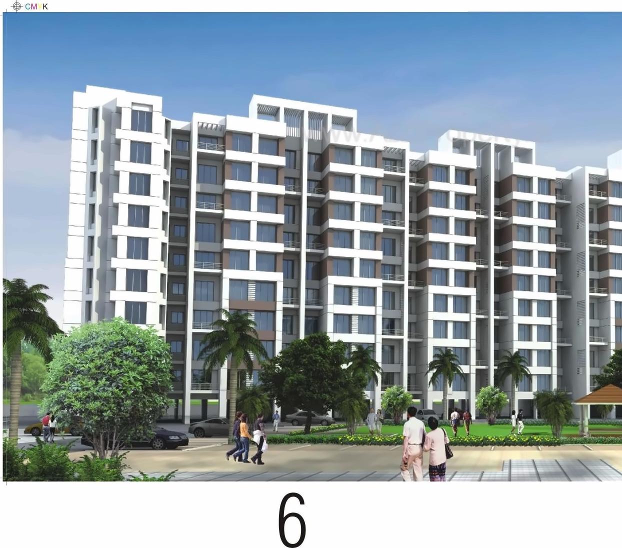 3D Elevation of real estate project Pankaj Aasmaan located at Lahagaon, Pune, Maharashtra