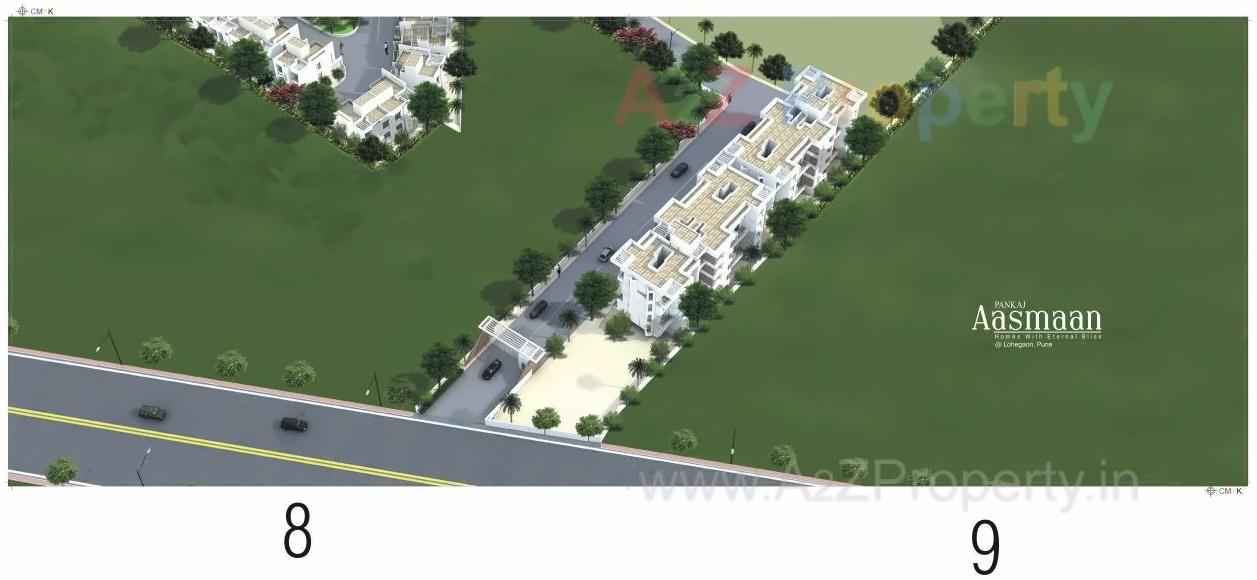 3D Elevation of real estate project Pankaj Aasmaan located at Lahagaon, Pune, Maharashtra
