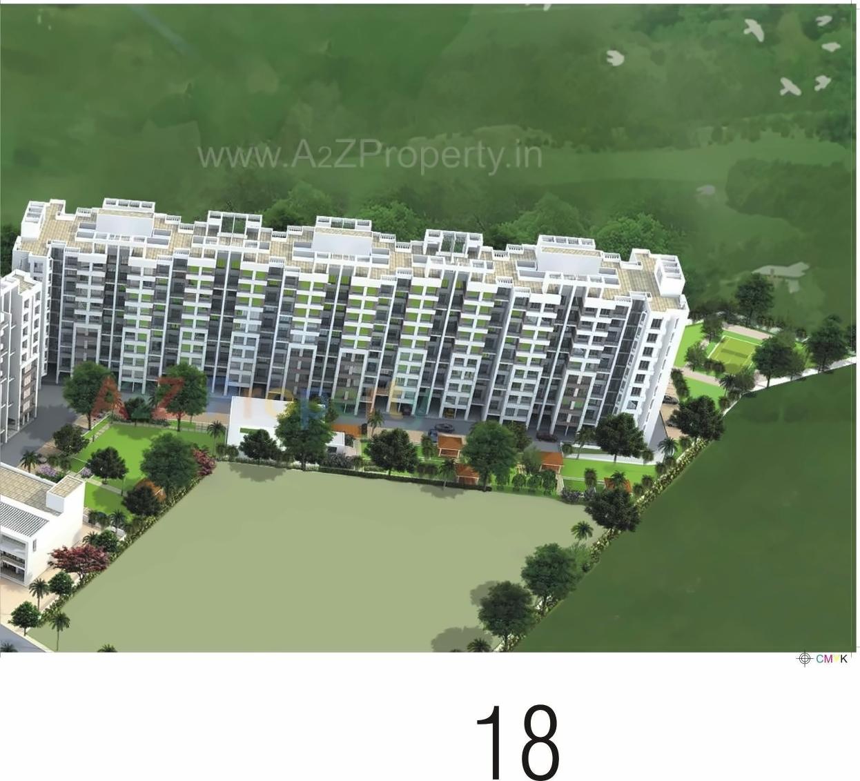 3D Elevation of real estate project Pankaj Aasmaan located at Lahagaon, Pune, Maharashtra