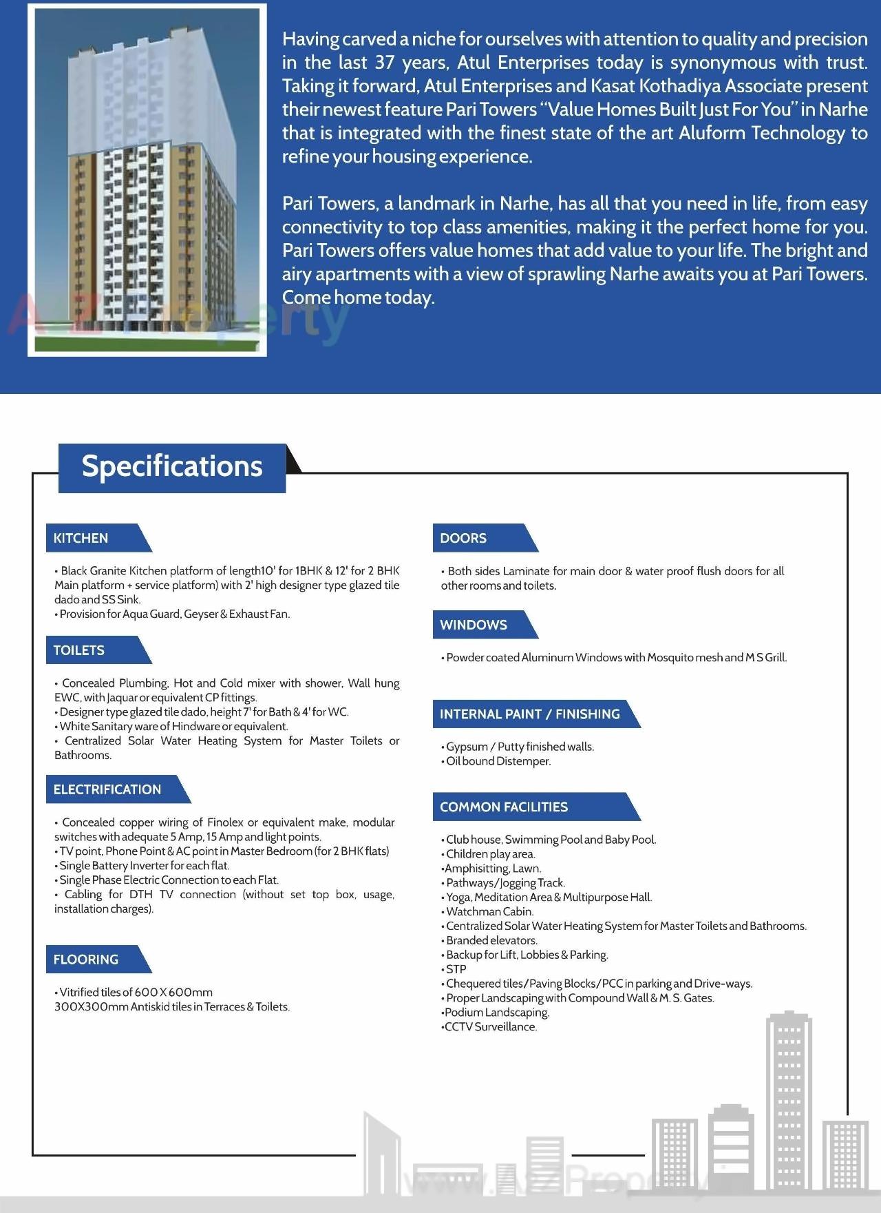  of real estate project Pari Towers located at Pune-m-corp, Pune, Maharashtra