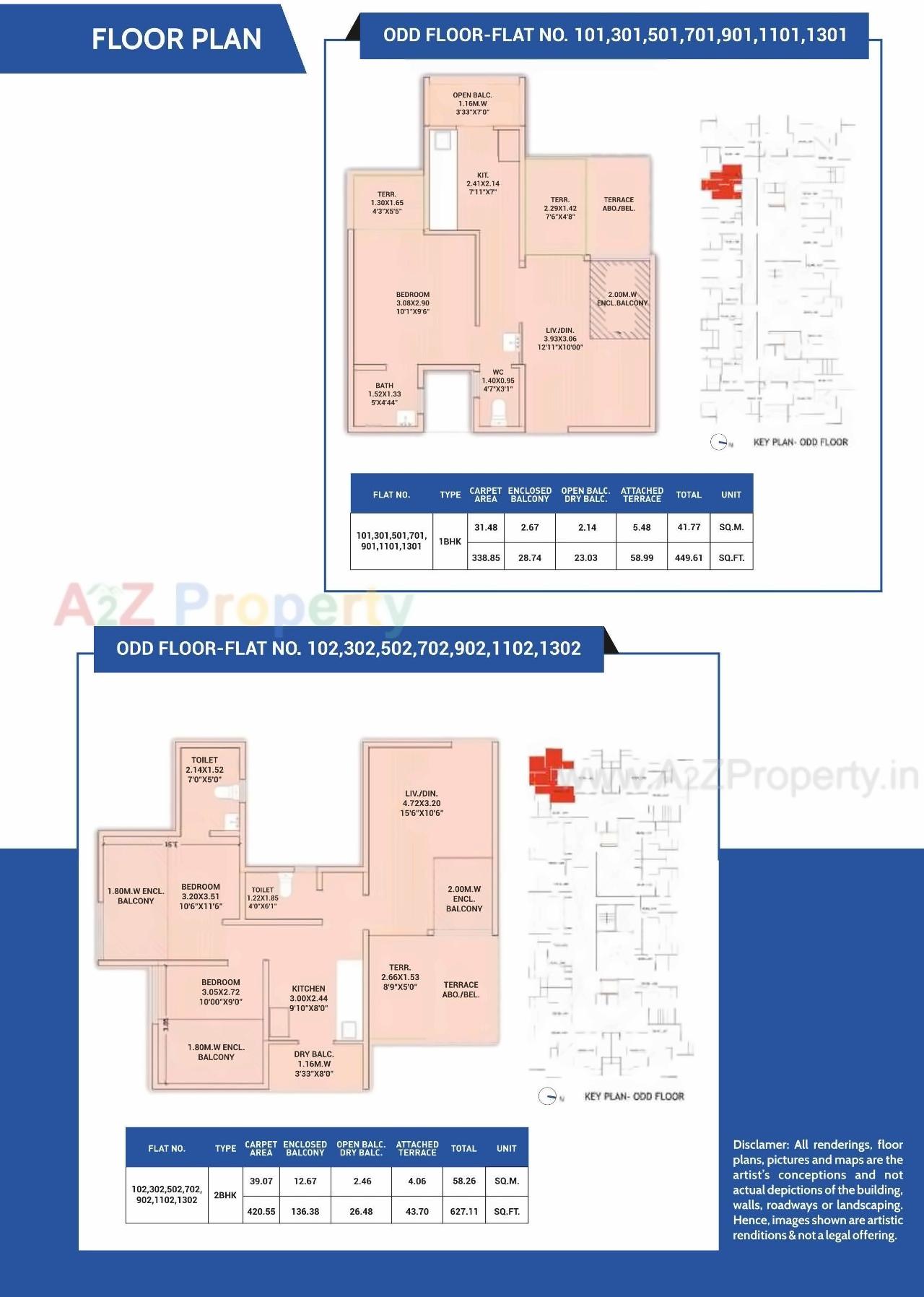 Layout of real estate project Pari Towers located at Pune-m-corp, Pune, Maharashtra