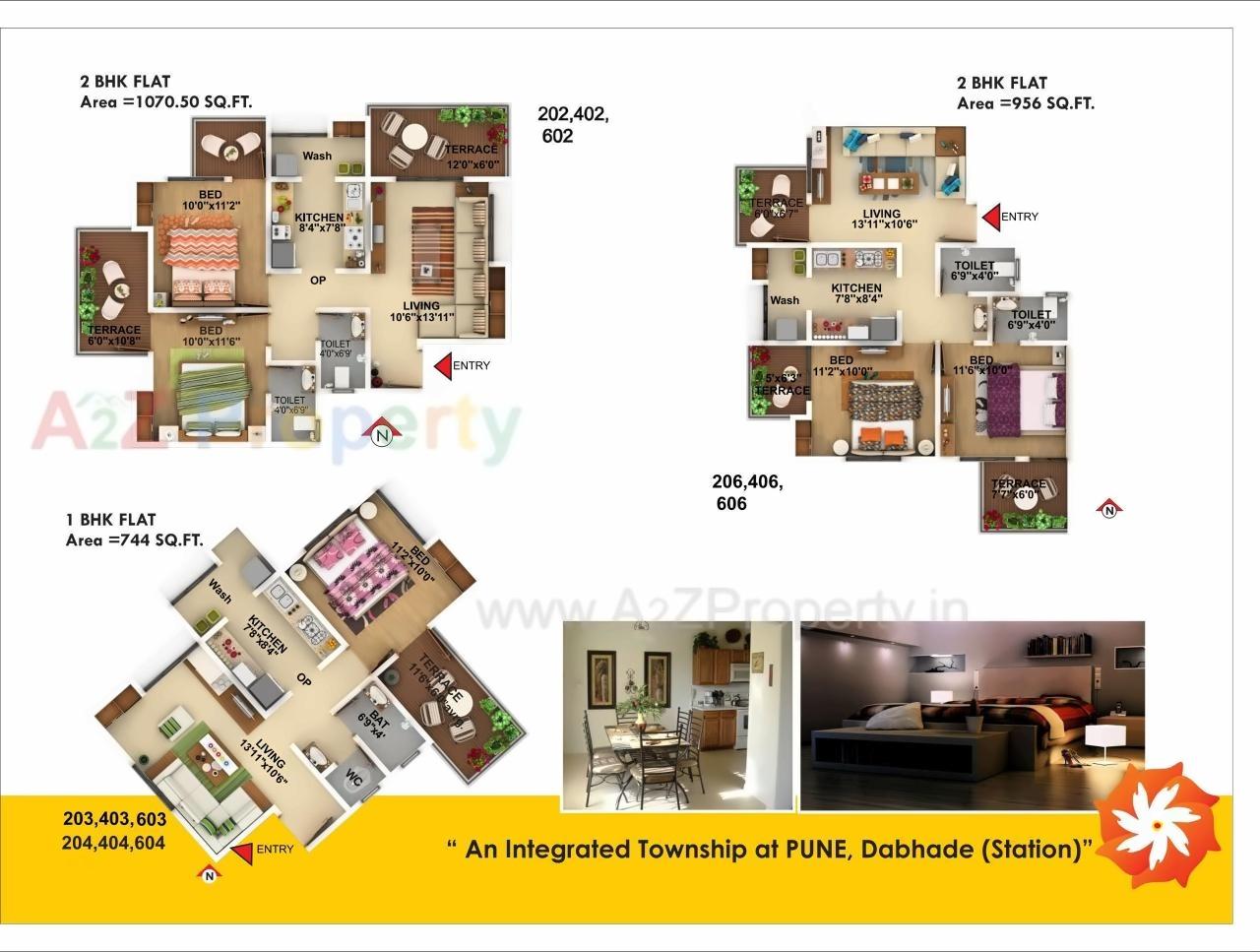 Layout of real estate project Parijaat Residency located at Talegaon-dabhade-m-cl, Pune, Maharashtra