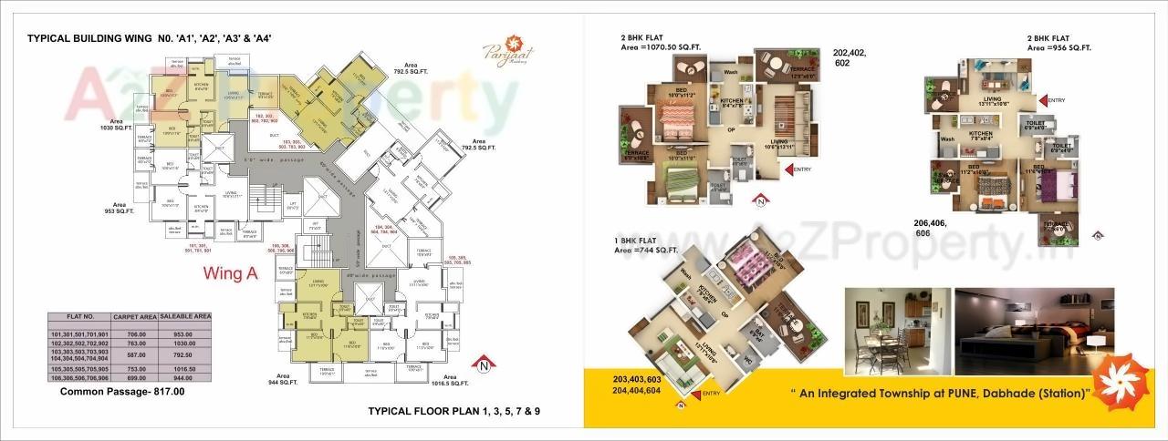 Layout of real estate project Parijaat Residency located at Talegaon-dabhade-m-cl, Pune, Maharashtra