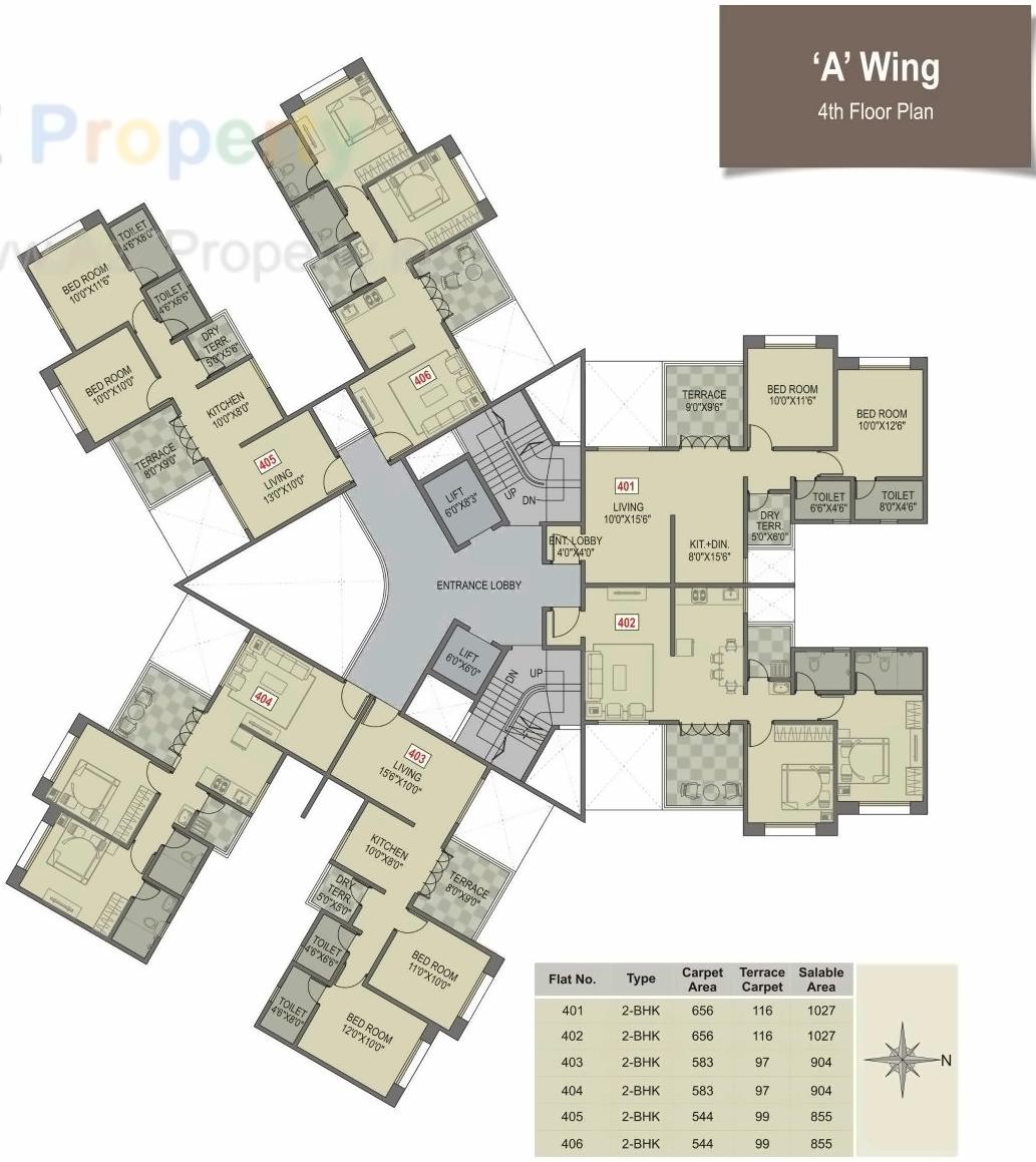 Layout of real estate project Paritosh A,b,c located at Pune-m-corp, Pune, Maharashtra