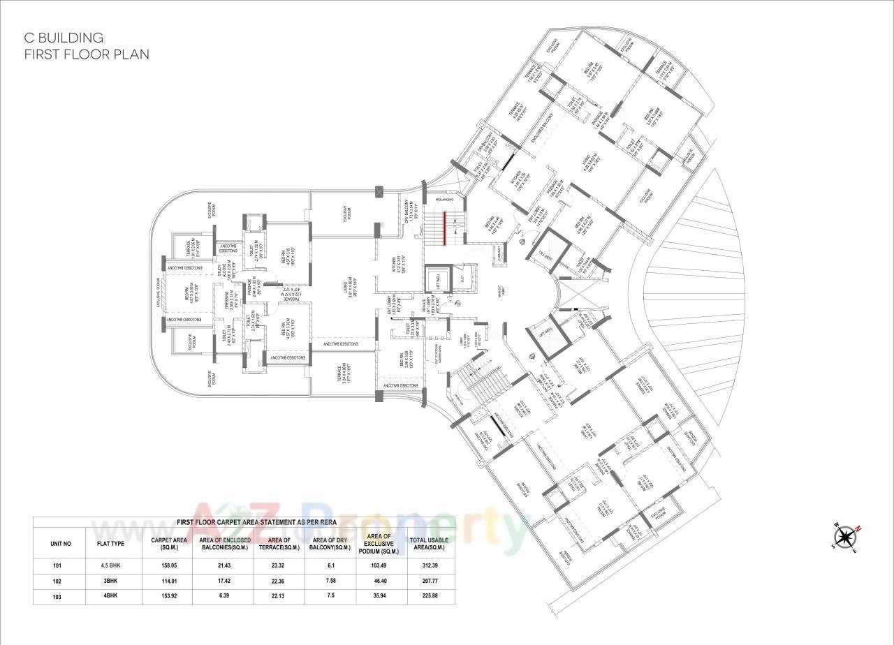 Layout of real estate project Park Grandeur located at Pune-m-corp, Pune, Maharashtra