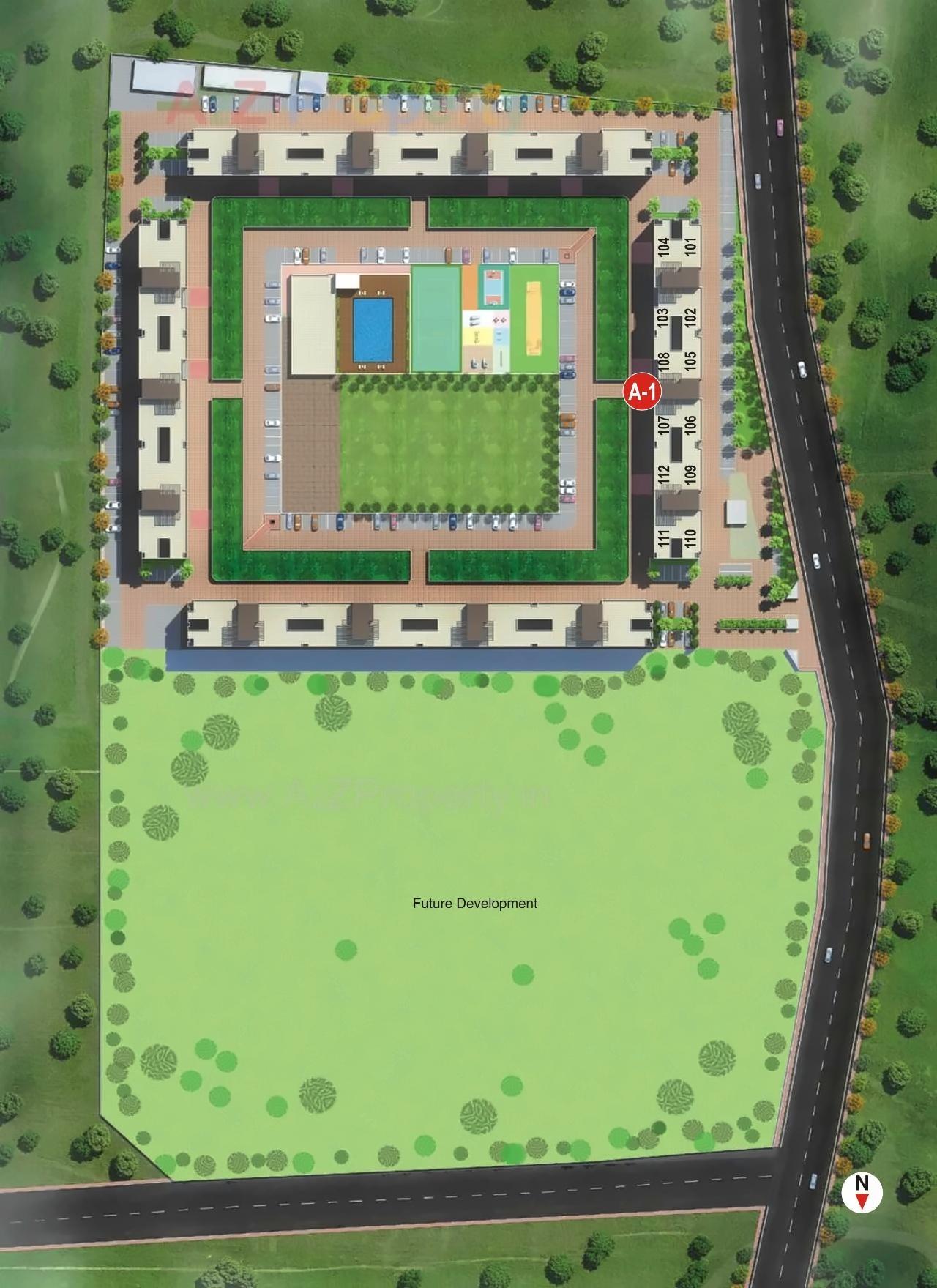 Layout of real estate project Pebble Park located at Hadapsar, Pune, Maharashtra